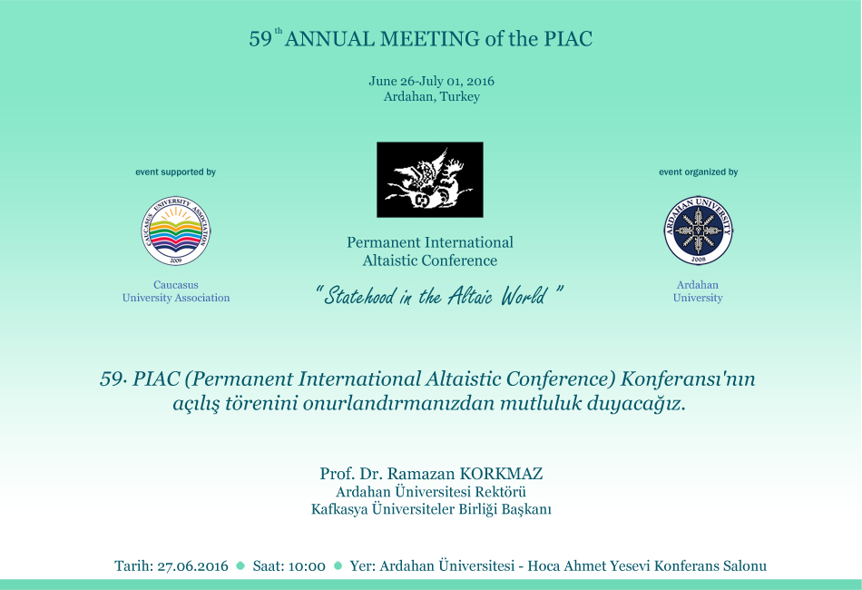 59. PIAC, ARÜ Ev Sahipliğinde Gerçekleştirilecek